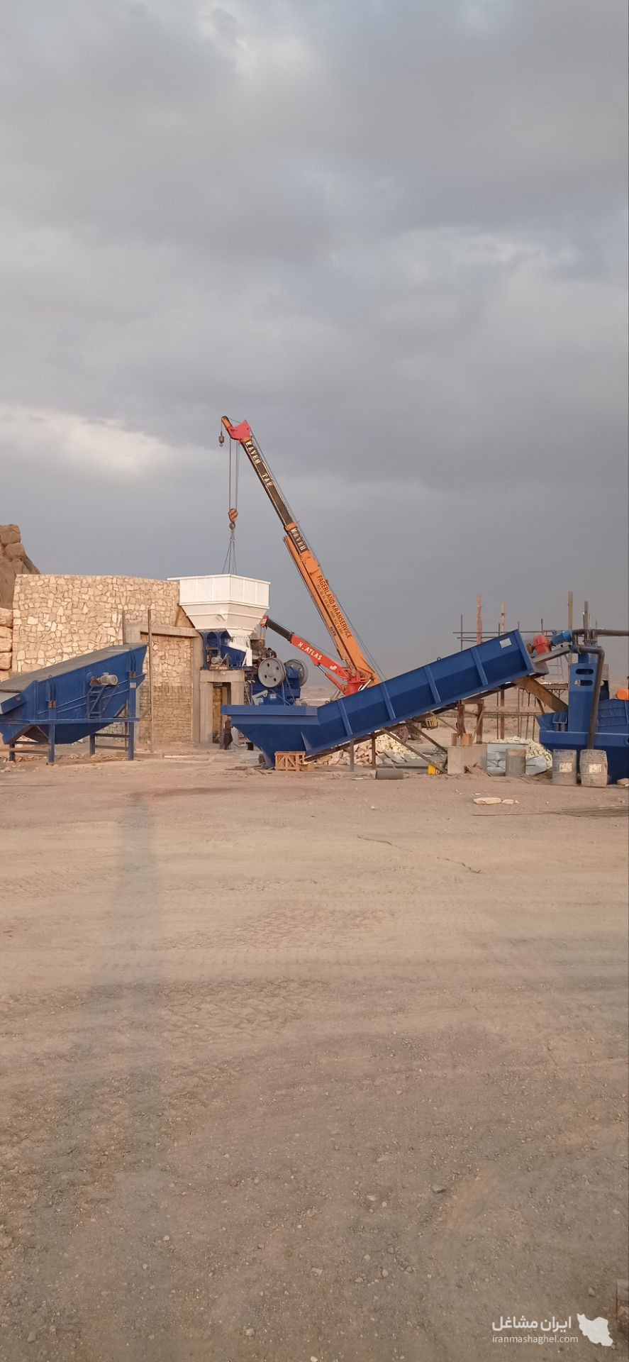 ساخت تاسیسات شن و ماسه بچینگ گستر سنگ شکن تهران در رباط کریم