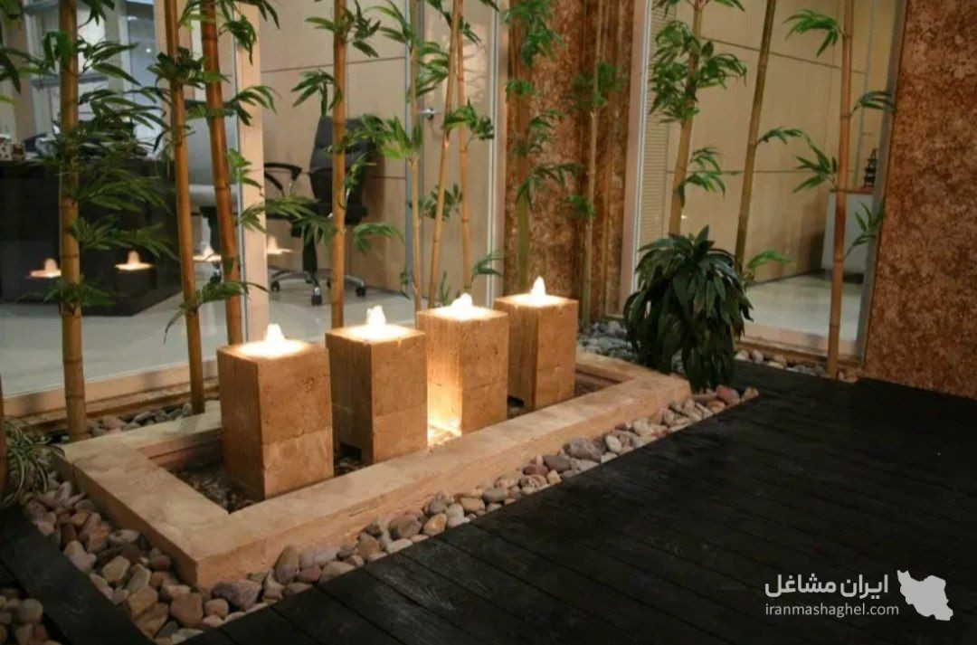 طراحی اجرای آبنما کلاسیک صخره ای مجموعه باغی کاریزما اللهیاری در سبزوار