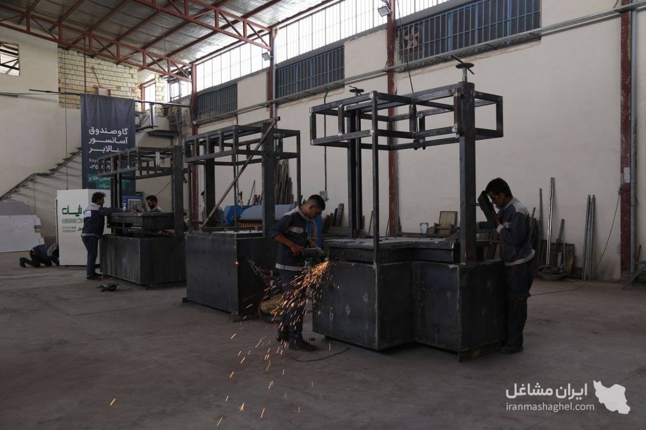 ساخت و فروش گاو صندوق آسانسوری طلافروشی گروه رایان در بوشهر
